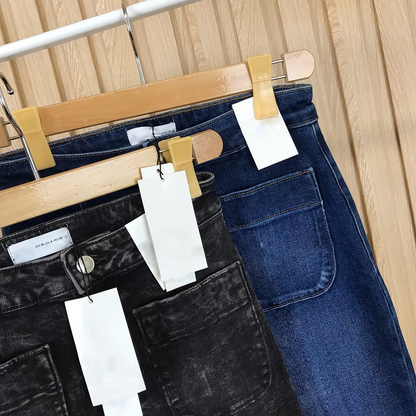 Tummy Control Cropped Wide-Leg Jeans