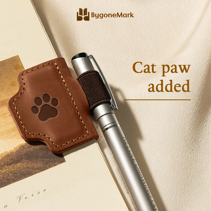 BygoneMark - LAST DAY 70% OFF - Personalized Magnetic Leather Pen Holder Bookmark