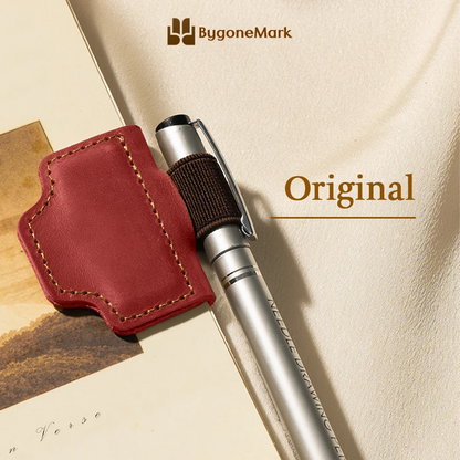 BygoneMark - LAST DAY 70% OFF - Personalized Magnetic Leather Pen Holder Bookmark