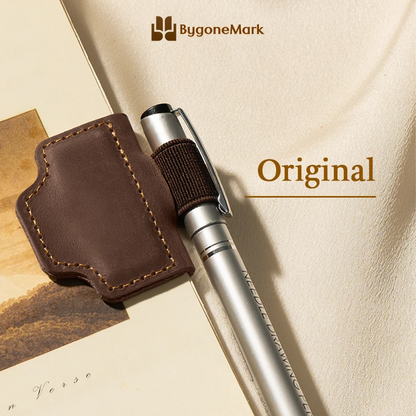 BygoneMark - LAST DAY 70% OFF - Personalized Magnetic Leather Pen Holder Bookmark