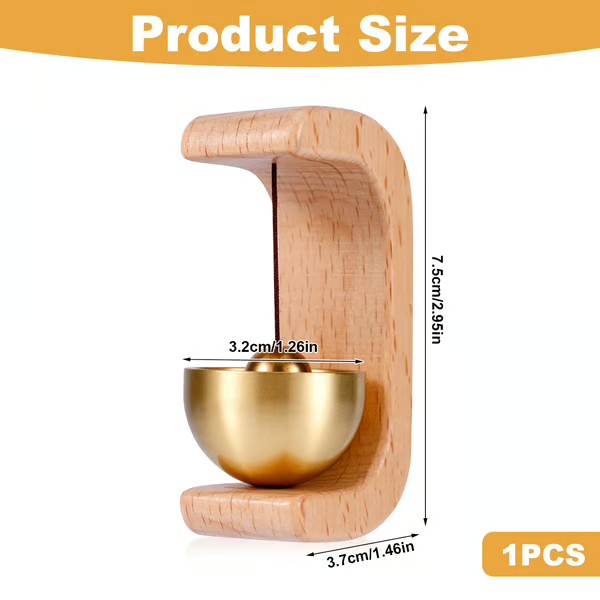 Magnetic Wooden Doorbell for All Materials