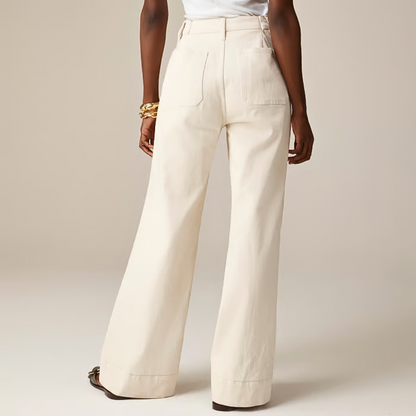 High-Waisted Wide Leg Denim Pants