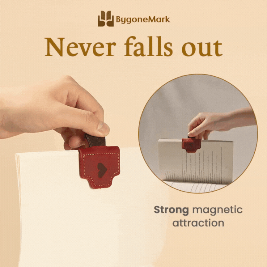 BygoneMark - LAST DAY 70% OFF - Personalized Magnetic Leather Pen Holder Bookmark